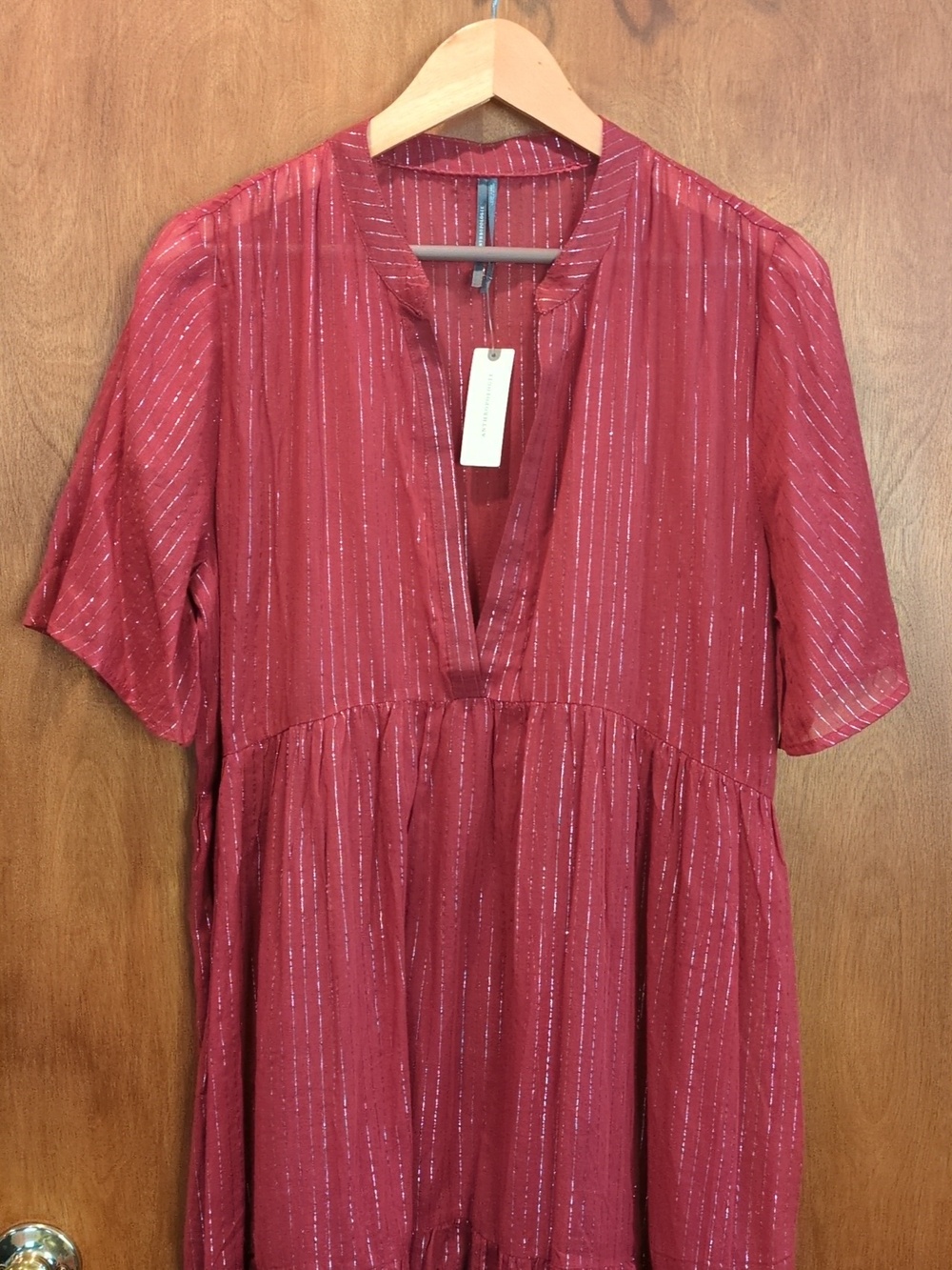 Anthropologie The Kallie Flowy Maxi Dress: Lurex Edition - Picture 6 of 12